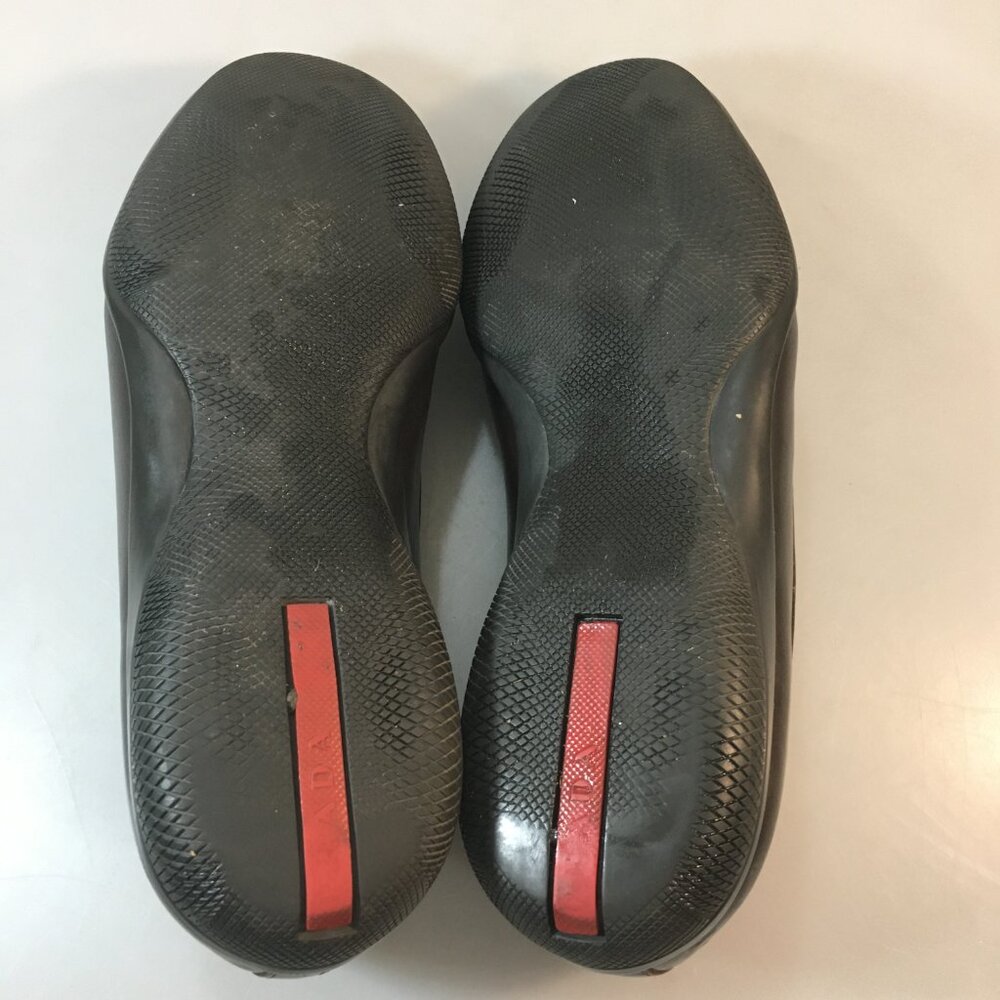 Prada Mens 9.5 Brown Leather Slip-On Loafers 1645 - Picture 8 of 9